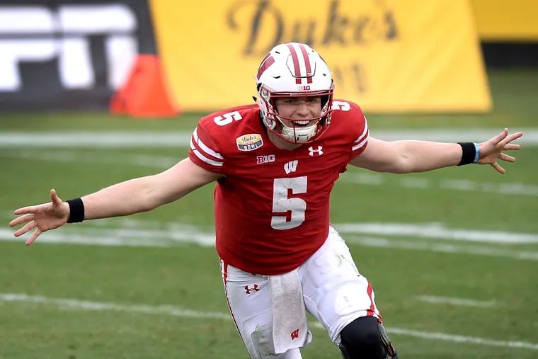 Wisconsin Badgers quarterback Graham Mertz already has unveiled his own personal logo.