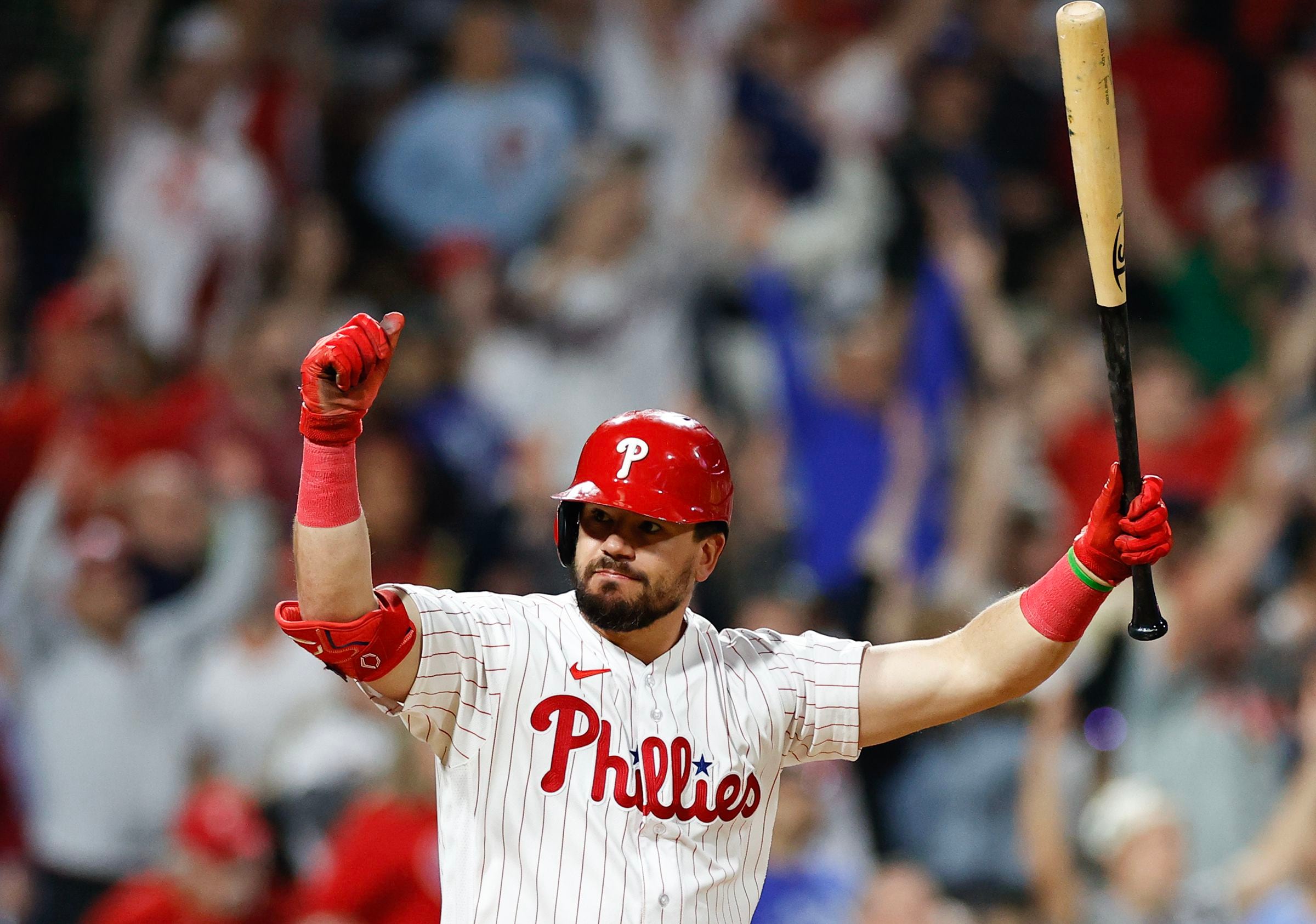 May 22, 2023: Los Angeles Dodgers designated hitter J.D. Martinez  celebrates as he heads towards third base after hitting a home run during  the second inning of a MLB game against the