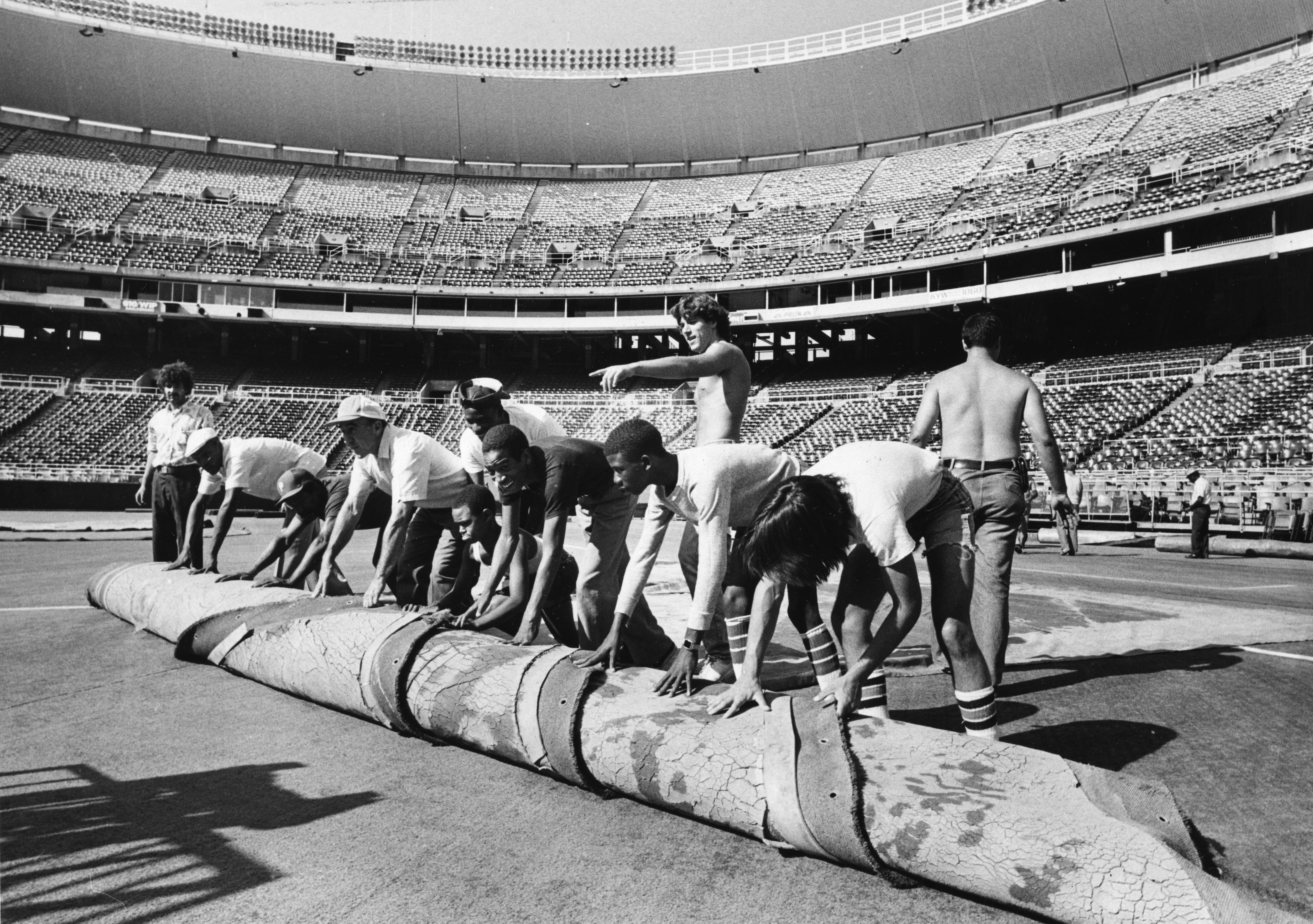 King George at Royals Stadium in the early 80's.