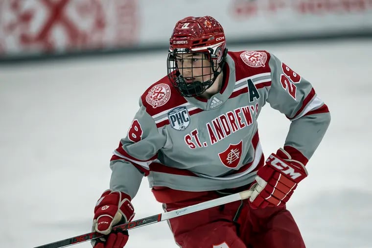 Dean Letourneau of St. Andrew's College likens his game to Buffalo Sabres star Tage Thompson.