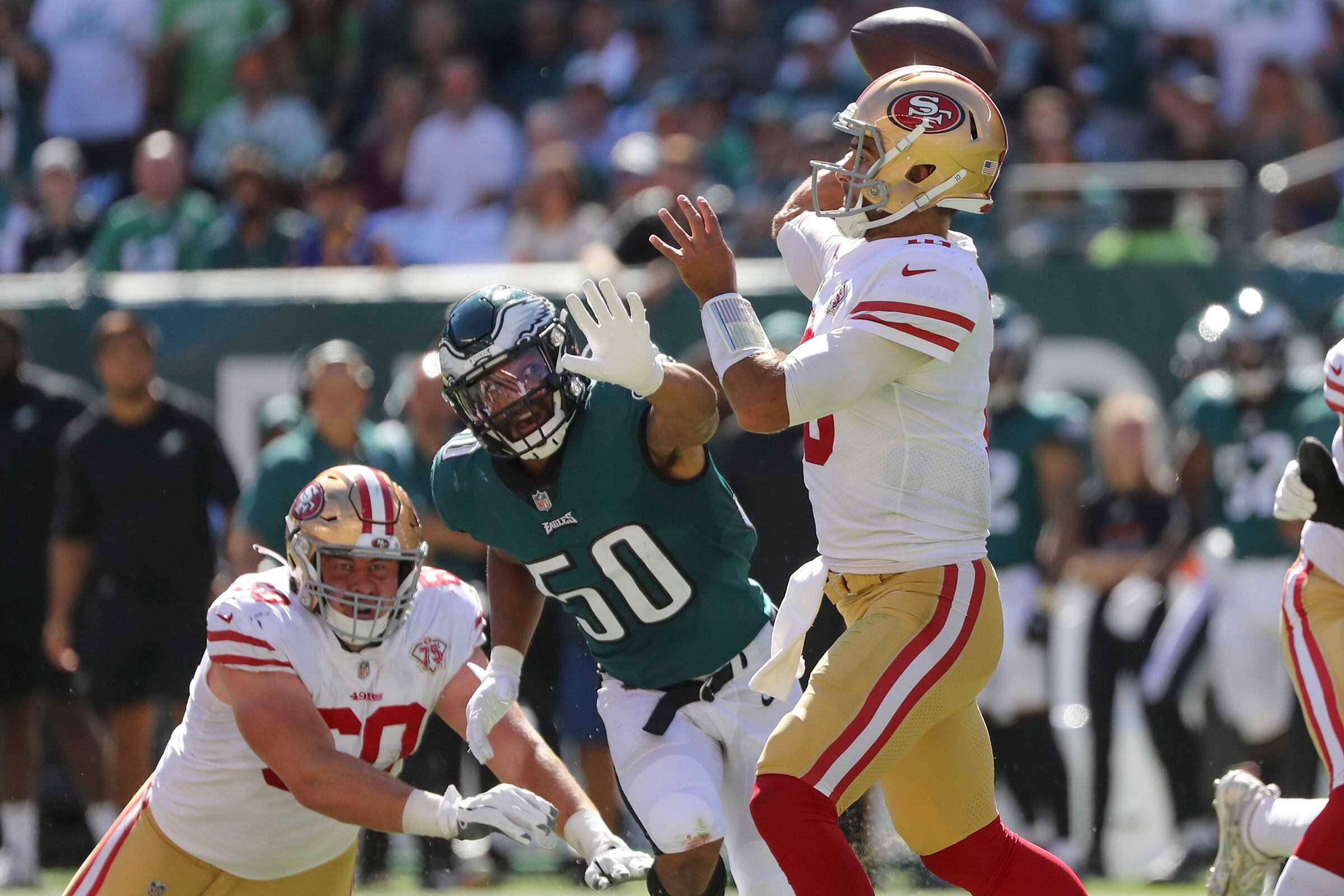 Eagles defense held up against 49ers, but a few costly penalties 'sucked  the air out of' them