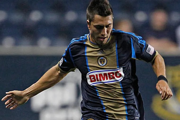 Michael Farfan scored in stoppage time to give the Union their first road win since April 29. (Ron Cortes/Staff file photo)