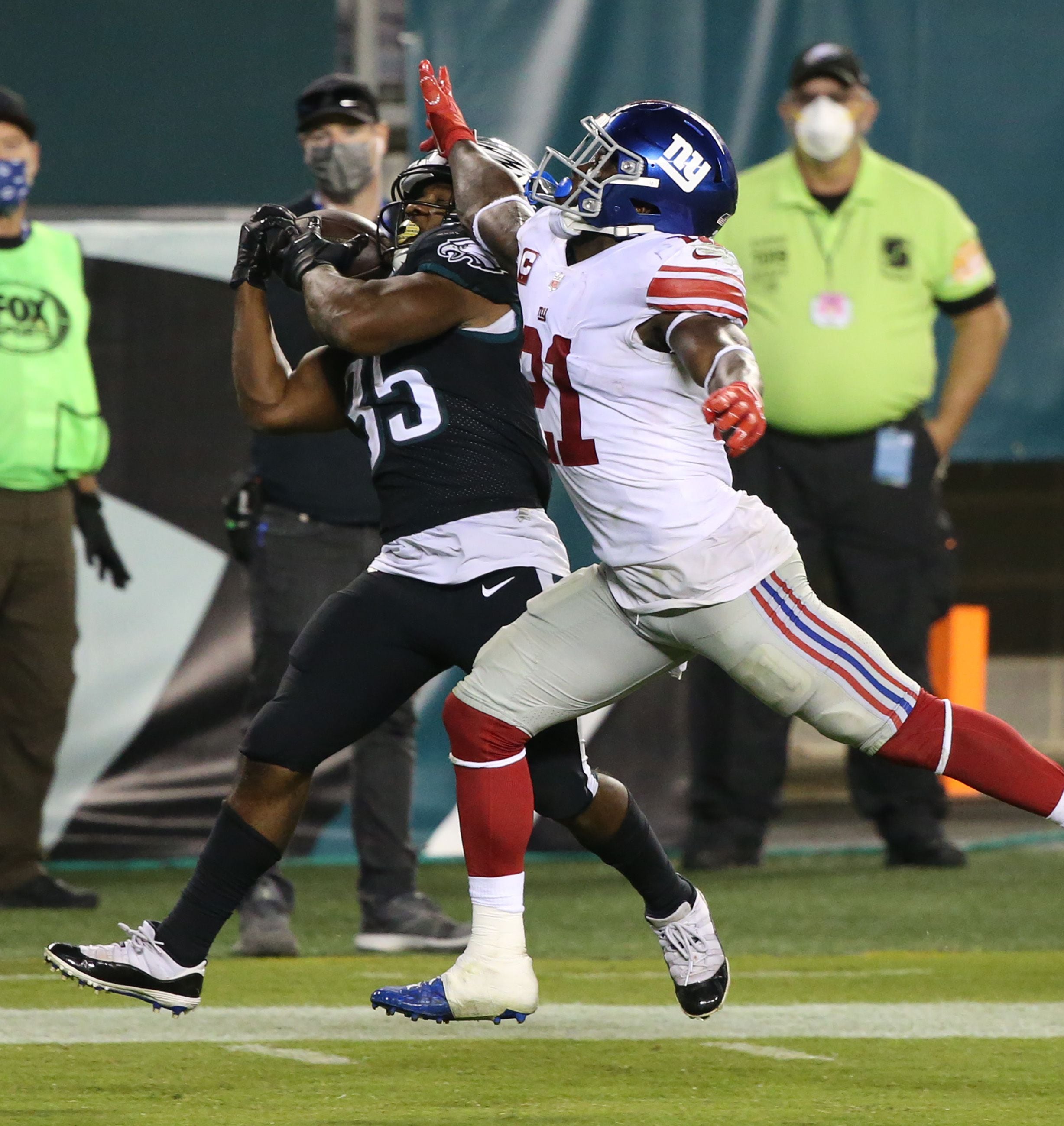 The Eagles tried to jump Carolina's line to block a pivotal kick and it  nearly worked 