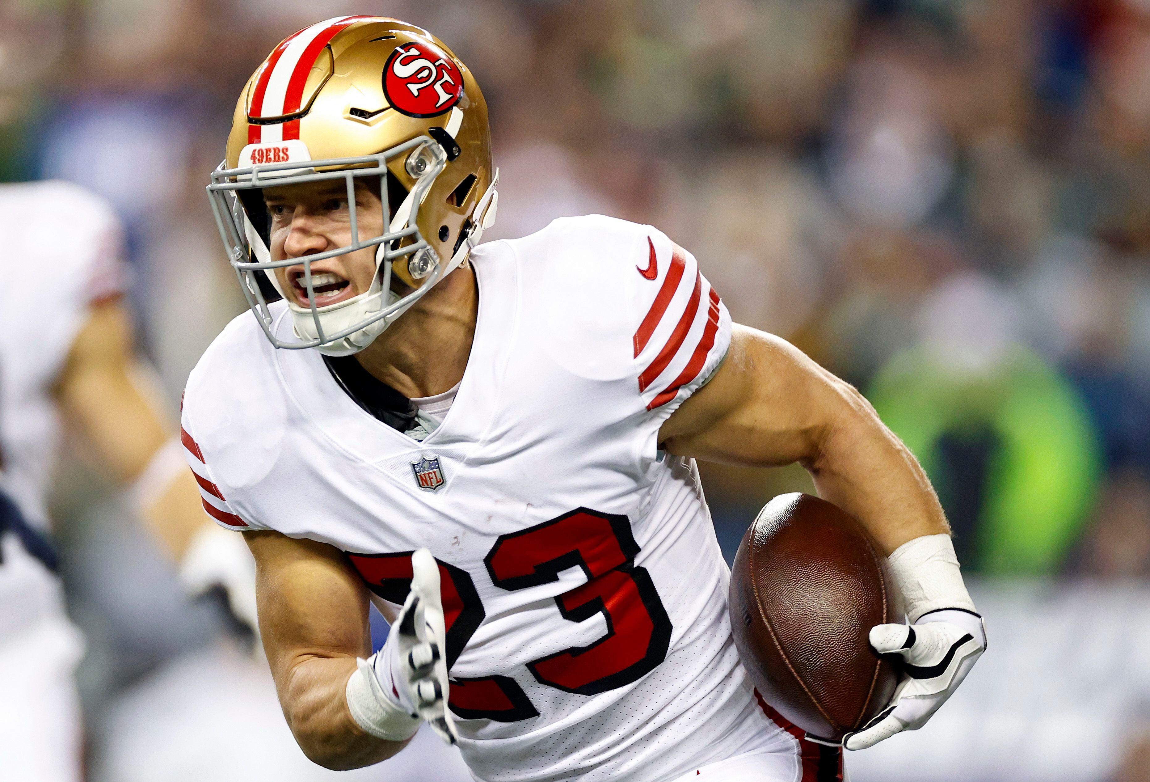 49ers vs. Seahawks props, bets, Thursday Night Football picks: Christian  McCaffrey over 121.5 scrimmage yards 