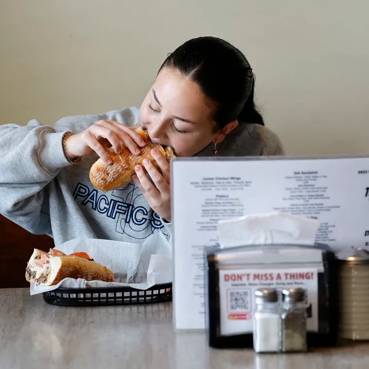 A patron at the Original Thunderbird Steakhouse & Catering in Broomall, Pa. in May. A Penn researcher hopes to convince restaurants to start offering the option of smaller portions for people who want to indulge — but not overindulge.