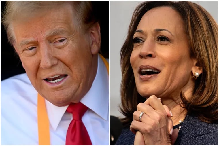 Former President Donald Trump and Vice President Kamala Harris.