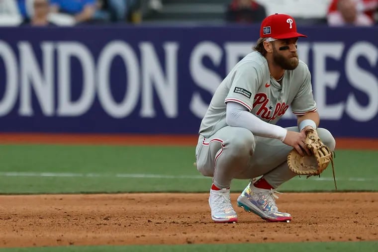 Bryce Harper and the Phillies return from London with the best record in baseball through Sunday.