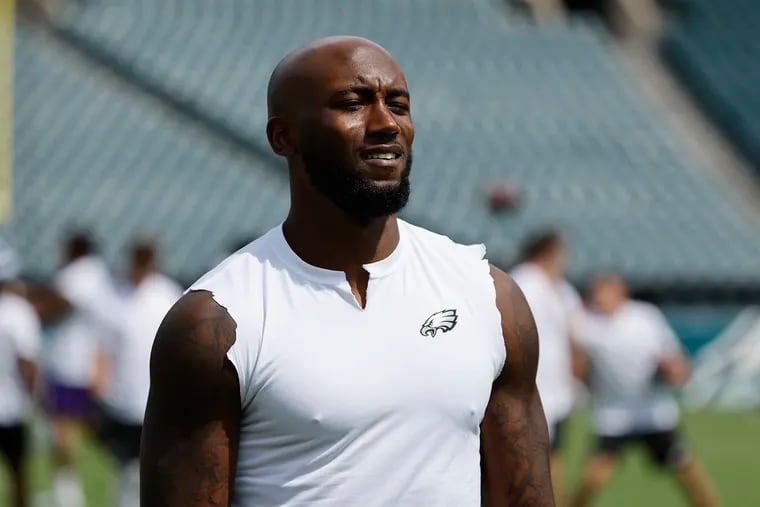 Eagles cornerback-turned-safety James Bradberry before the Birds' preseason finale against the Vikings.