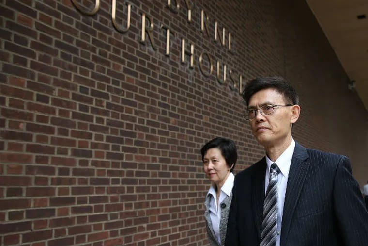 Xiaoxing Xi, 57, the former chairman of Temple's physics department, had been indicted by a grand jury on four counts of wire fraud in May. (DAVID MAIALETTI/Staff Photographer)