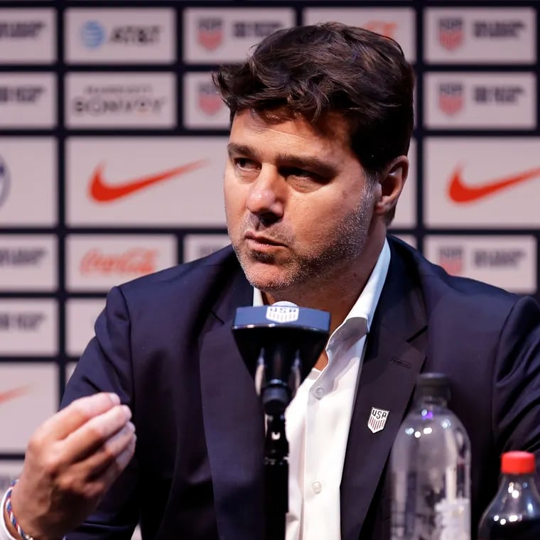 New U.S. men's soccer team manager Mauricio Pochettino speaks at a new conference in Manhattan on Friday.