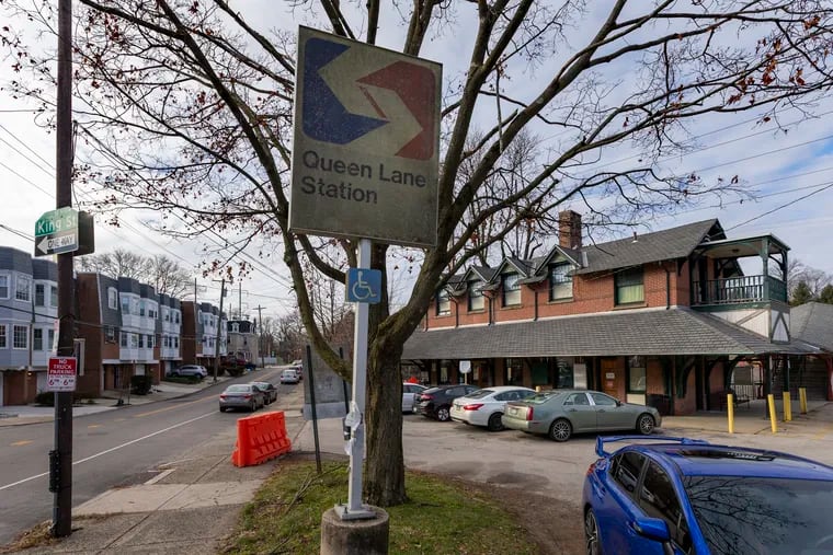 Signage at the Queen Lane Station at Queen Lane and Wissahickon Avenue in Philadelphia on Tuesday, Jan. 19, 2021. This station on SEPTA's Chestnut Hill West Line, is one of 10 Regional Rail stations where ticket-sales windows will be closed.