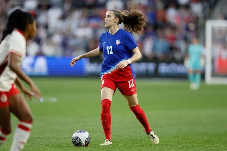 Tierna Davidson in action with the U.S. women's soccer team earlier this year.