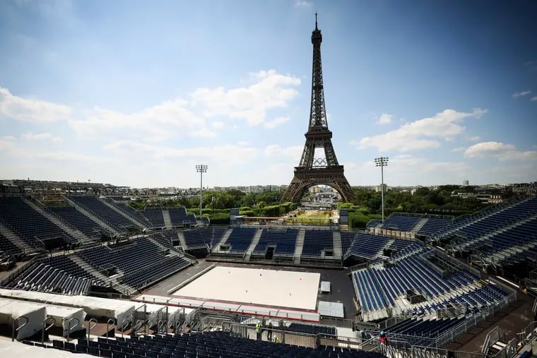 Beach volleyball in the shadow of the Eiffel Tower will be one of the big-spectacle events at this summer's Olympics in Paris.