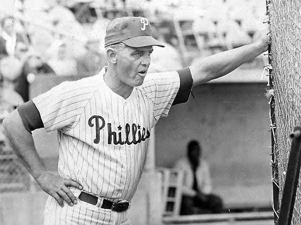 Gene Mauch managed the Phillies during their historic 107-loss season in 1961 in which they dropped 23 straight games.