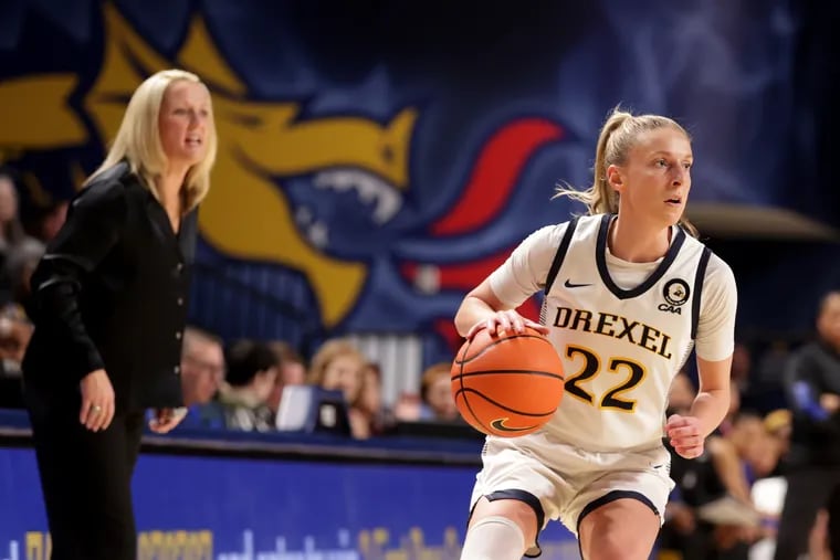 Maura Hendrixson, during a game against Delaware on Jan. 6, is getting noticed in national award watch lists.