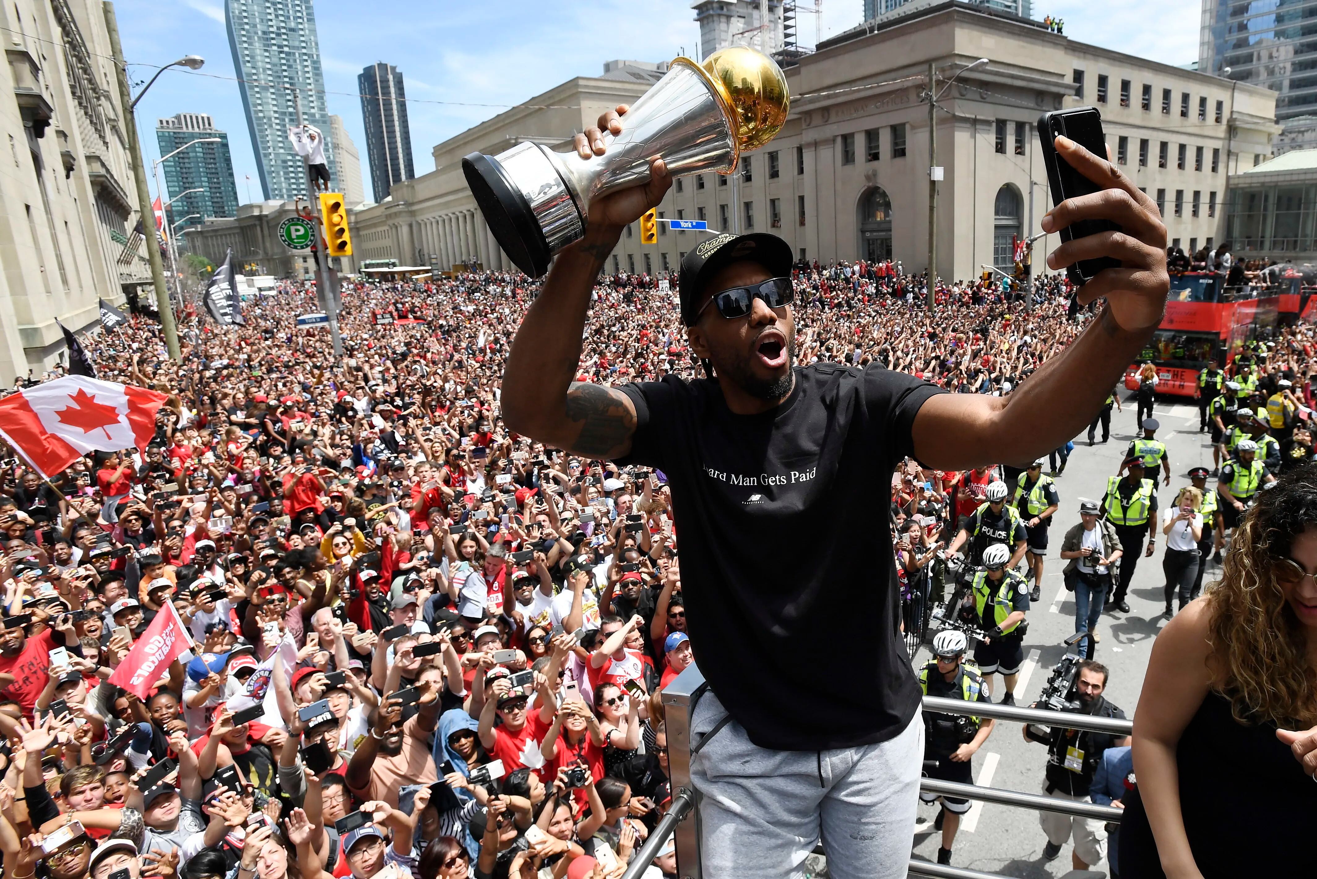 Kawhi Leonard of the Toronto Raptors wins NBA Finals MVP award