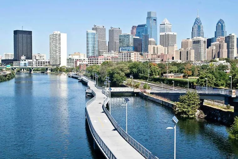 The Schuylkill Banks boardwalk. (Randi Fair / Staff, file)