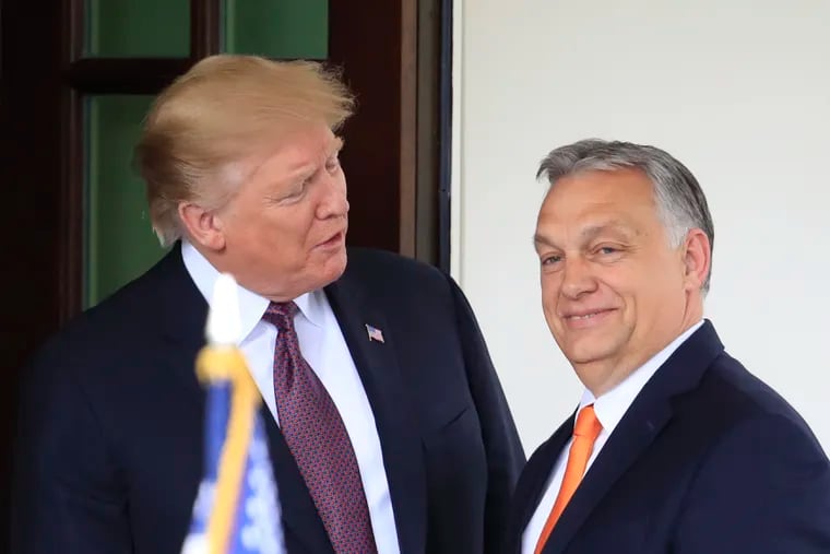 President Donald Trump welcomes Hungarian Prime Minister Viktor Orbán to the White House in May 2019.