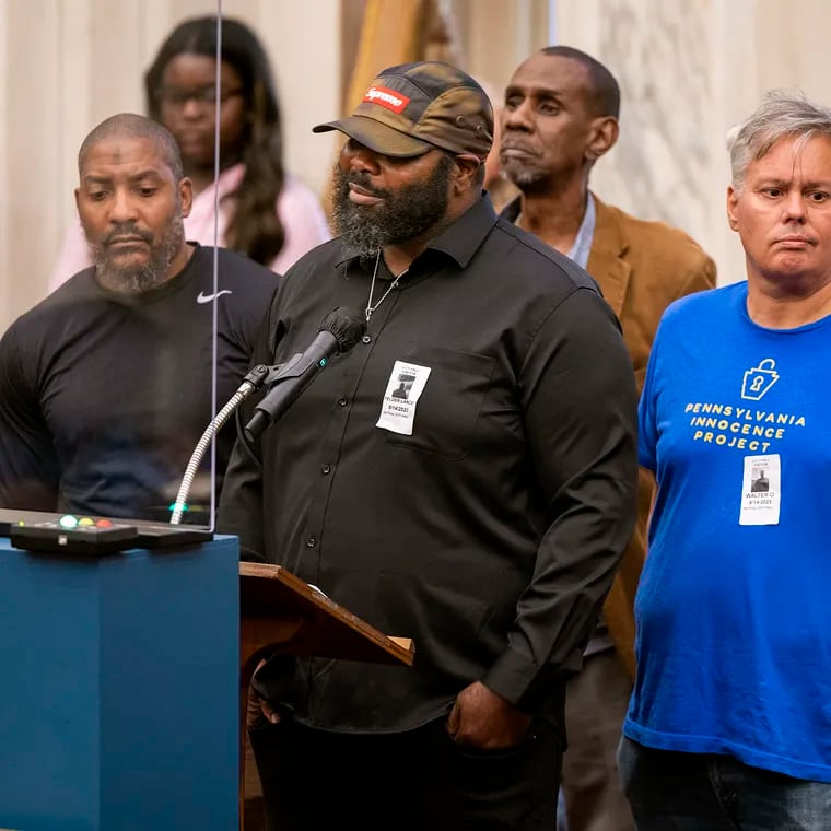 Men who were wrongfully convicted testified before City Council in 2023 regarding a legislative package that offered support for people who have been exonerated and released from prison.