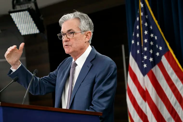Federal Reserve Chair Jerome Powell speaks during a news conference, Tuesday, March 3, 2020, to discuss an announcement from the Federal Open Market Committee, in Washington. In a surprise move, the Federal Reserve cut its benchmark interest rate by a sizable half-percentage point in an effort to support the economy in the face of the spreading coronavirus. Chairman Jerome Powell noted that the coronavirus “poses evolving risks to economic activity."  (AP Photo/Jacquelyn Martin)