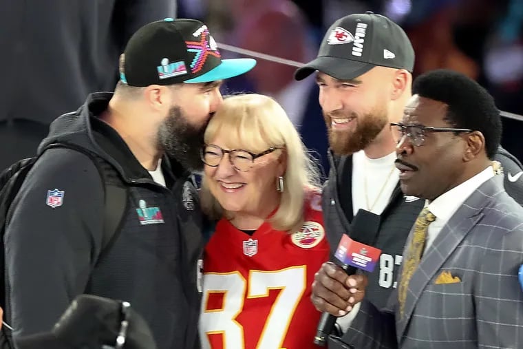 Donna Kelce, mother of Jason and Travis, on Super Bowl LVII