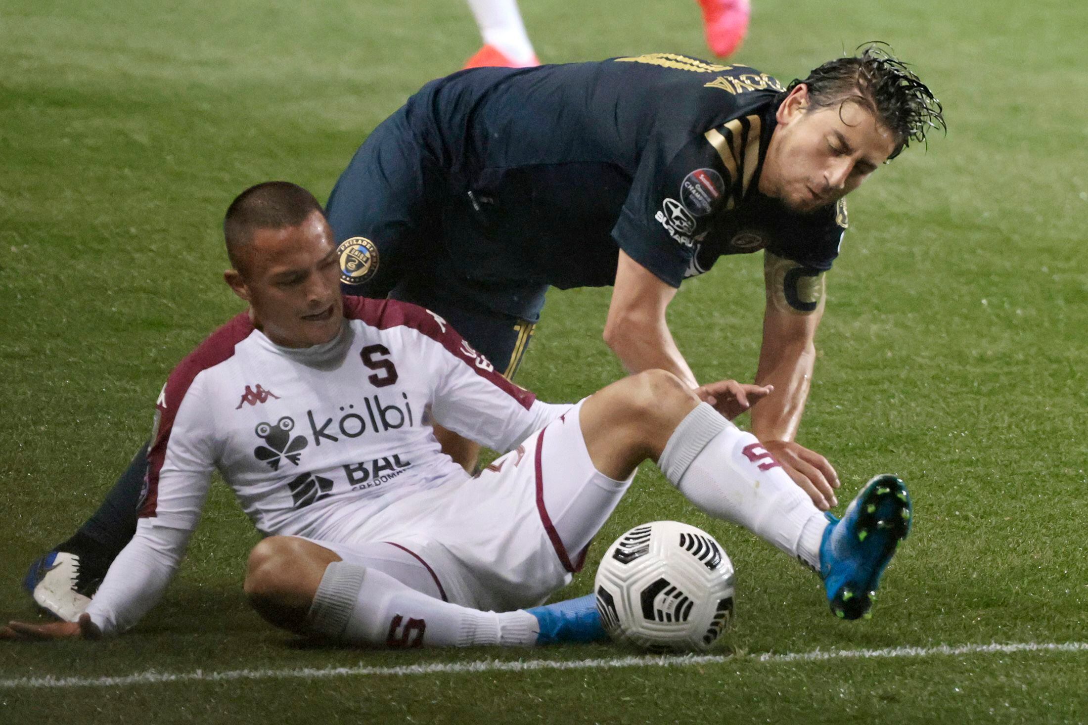 The Philadelphia Union professional football soccer team and players versus  Deportivo Saprissa during the CONCACAF Champions League Stock Photo - Alamy