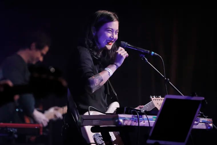 Michelle Zauner of Japanese Breakfast performs at the Ardmore Music Hall in 2020. She'll play five show to crowds that are required to show proof of vaccination or a negative COVID test at Union Transfer, starting on Friday.