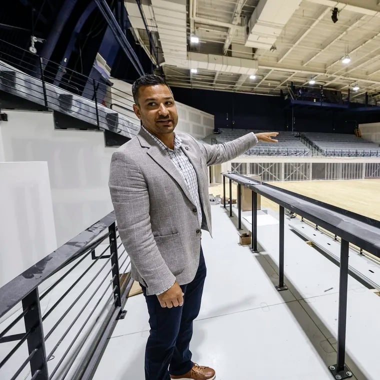 LaSalle’s Vice president for athletics and recreation Ashwin Puri shows off the renovations at La Salle's John Glaser arena being nearly completed. Monday, August 19, 2024.