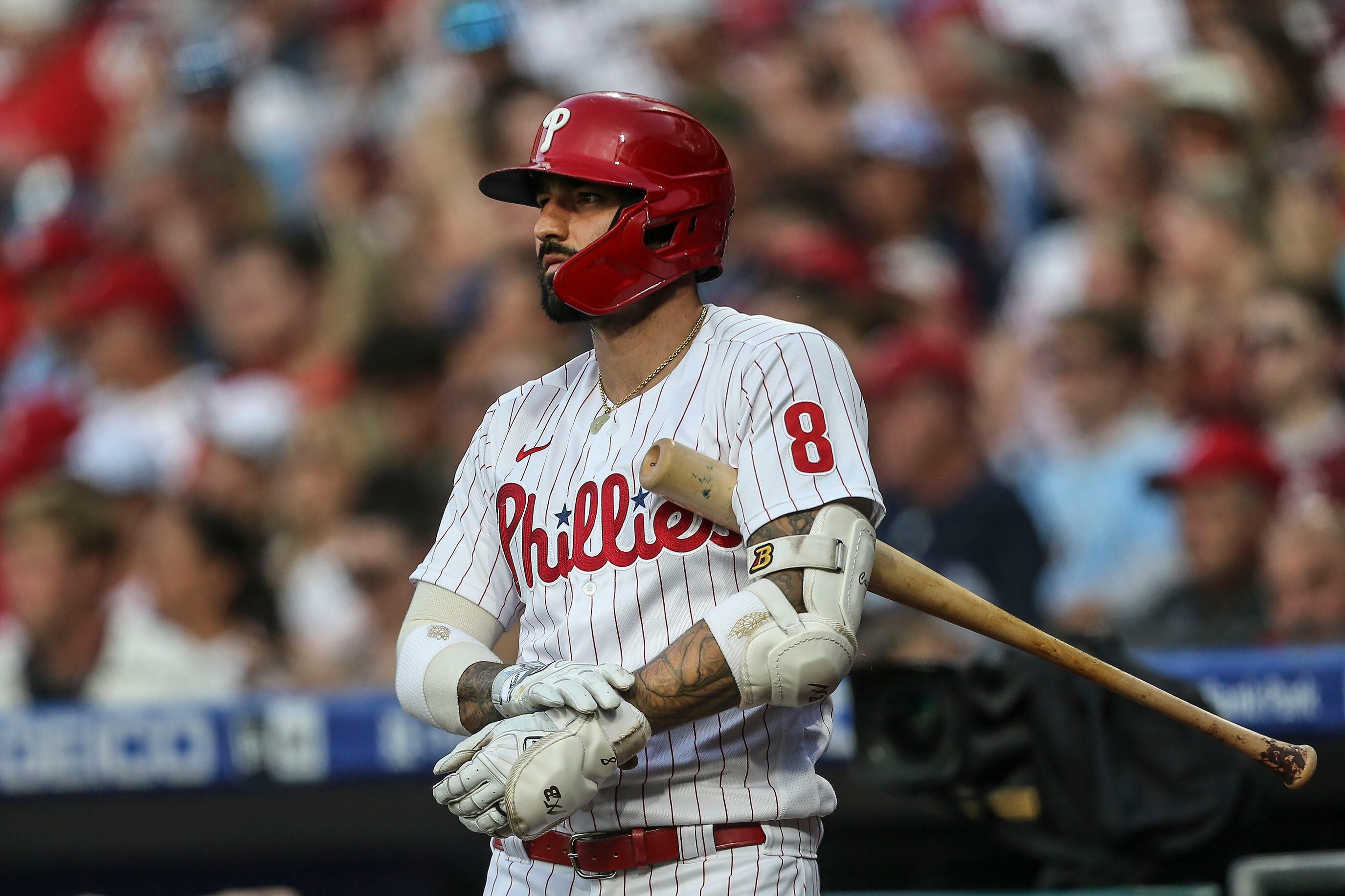 Nick Castellanos' son had perfect live reaction to Phillies slugger  smacking big home run in NLCS