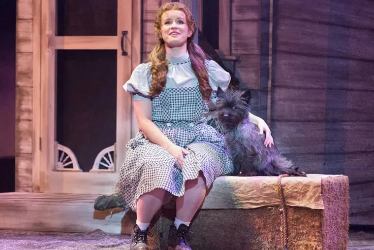 Adrienne Eller and Dusty in &#039;The Wizard of Oz&#039; at the Walnut Street Theatre