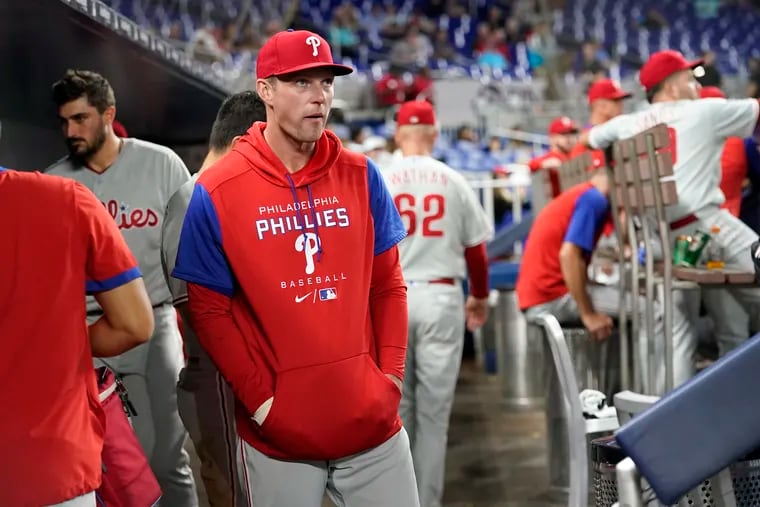 Phillies' Rhys Hoskins hopes to play in Atlanta after bruising his