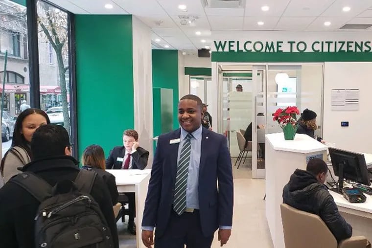 Citizens Bank's Rittenhouse Square branch. CEO Bruce Van Saun says higher interest rates benefit banks because they have been able to boost loan rates while raising customer deposit yields more slowly.