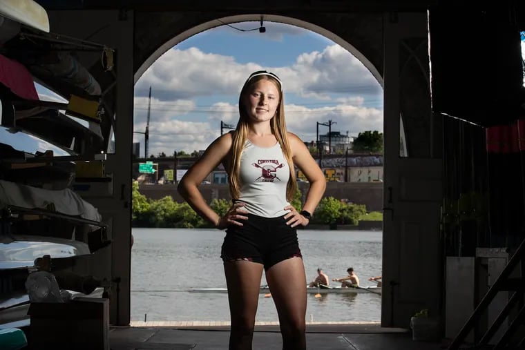 Conestoga High School senior Helena Laursen "is probably, technically, the best rower on the team," says her coach.