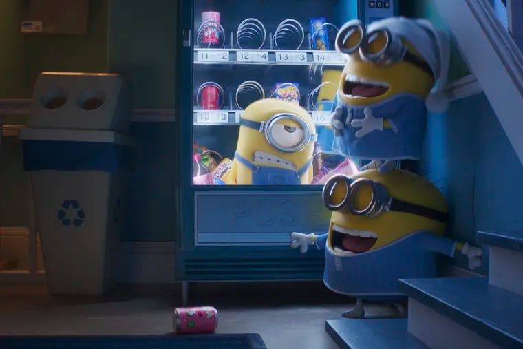 This image released by Illumination Entertainment and Universal Studios shows The Minions in a scene from "Despicable Me 4."