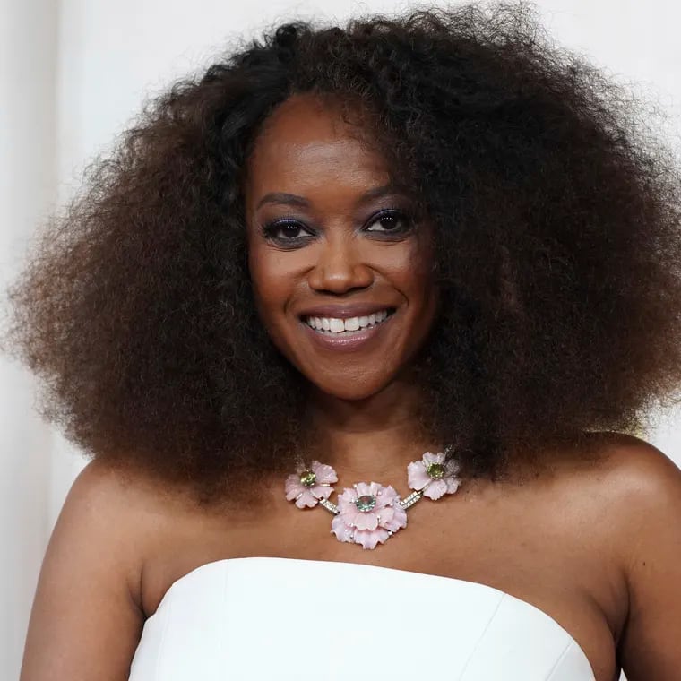 Erika Alexander arrives at the Oscars on Sunday, March 10, 2024, at the Dolby Theatre in Los Angeles. (Photo by Jordan Strauss/Invision/AP)