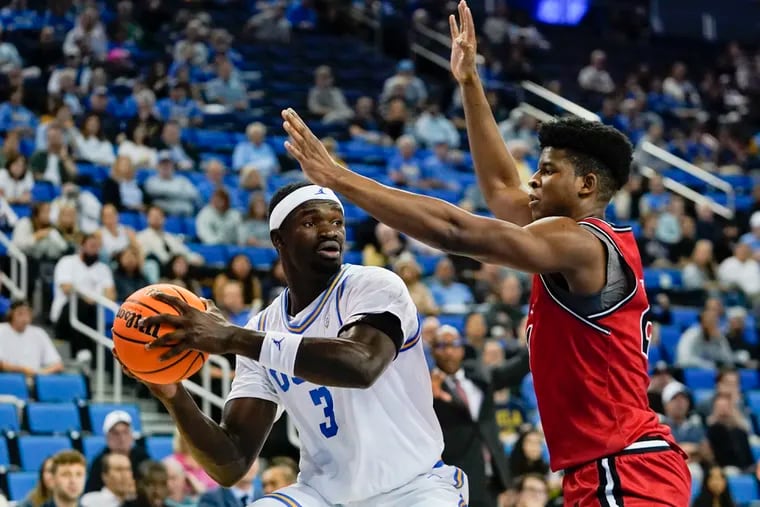 The Sixers took UCLA's Adem Bona, left, in the second round of the NBA draft.
