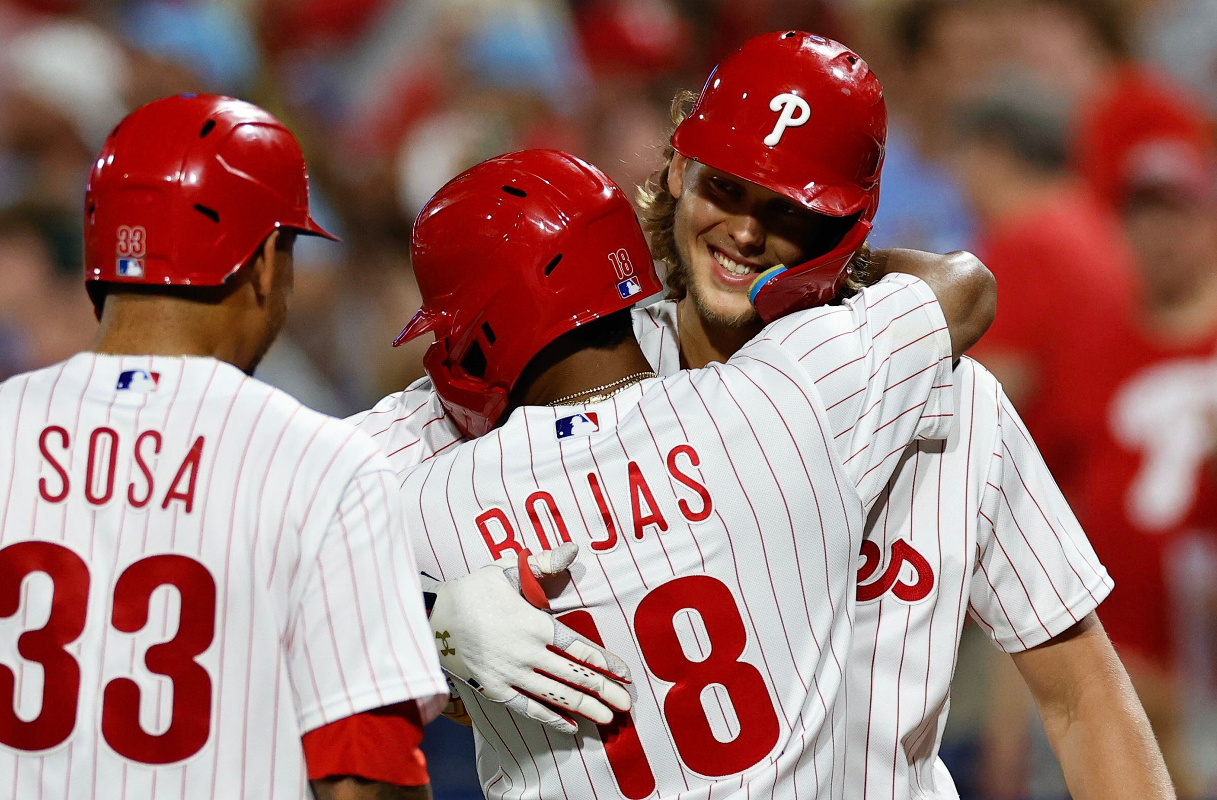 Stott, Realmuto, Rojas homer for NL wild card-leading Phillies in 13-2 win  over Twins