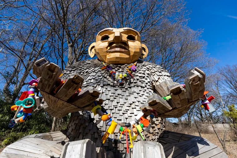 Kamma Can is one of six trolls created by artist thomas Dambo and on display at the Philadelphia Zoo. Kamma Can is a creator, when humans see trash, she sees potential.