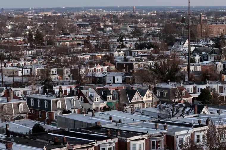 A photograph of the Philadelphia skyline from the Jefferson Einstein Hospital parking garage in North Philadelphia.