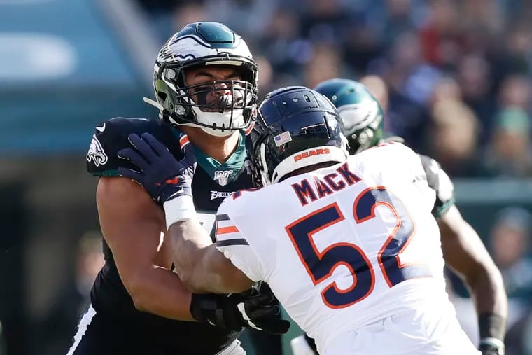 Eagles rookie lineman Landon Dickerson to start at right guard against  Dallas Cowboys