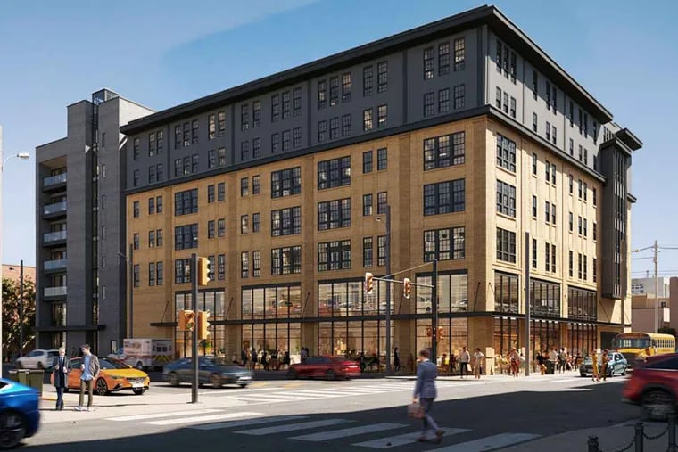 A rendering of the proposed apartment building at 1520-30 Washington Ave., which has more parking spaces than units.