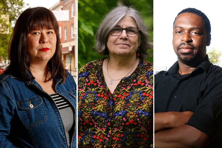 Teachers Heather Green, left; Sally Fritzson, center; and Stephen Flemming have ideas on how to combat high teacher-turnover at Philadelphia district schools.