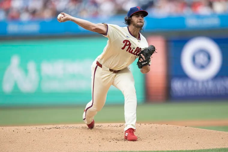 Phillies starter Aaron Nola allowed only two hits in seven shutout innings against the Brewers.