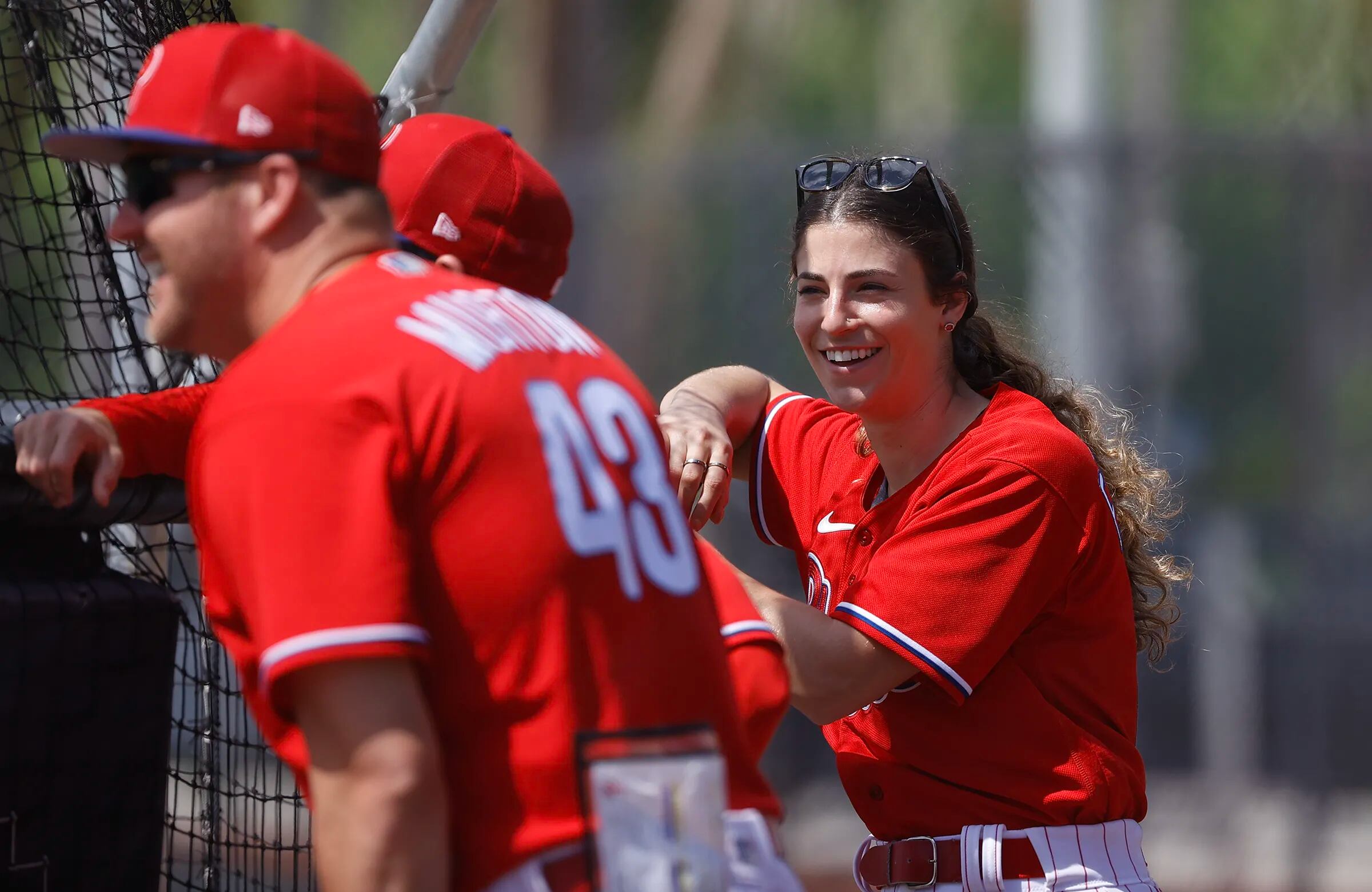 Former international softball player Sarah Edwards is the first