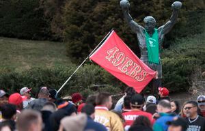 Sports Illustrated on X: A 49ers shirt on the iconic Rocky Balboa statue  in Philadelphia 
