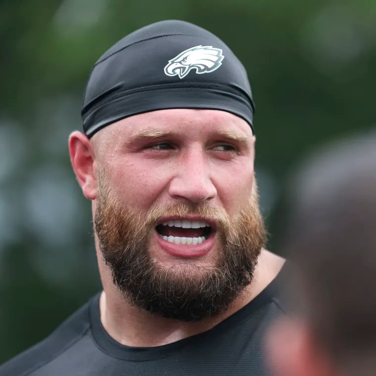 A five-time Pro Bowler, tackle Lane Johnson is entering his 12th season with the Eagles.