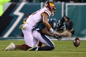 Eagles-Commanders analysis: Costly fumbles, questionable calls, shaky  defense lead to Birds' first loss