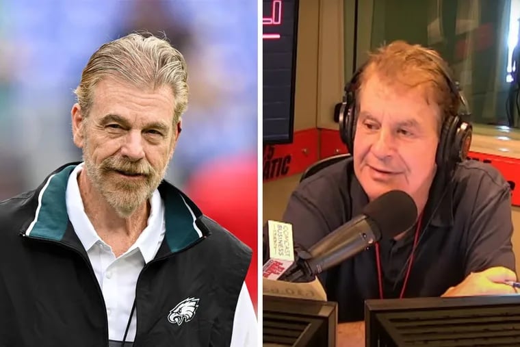 There no love lost between 94.1 WIP host Howard Eskin,left, and 97.5 The Fanatic host Mike Missanelli.