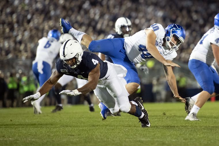 John Reid S Pick 6 Sparks A 28 Point Third Quarter And Carries Penn State To A 45 13 Win Over Buffalo