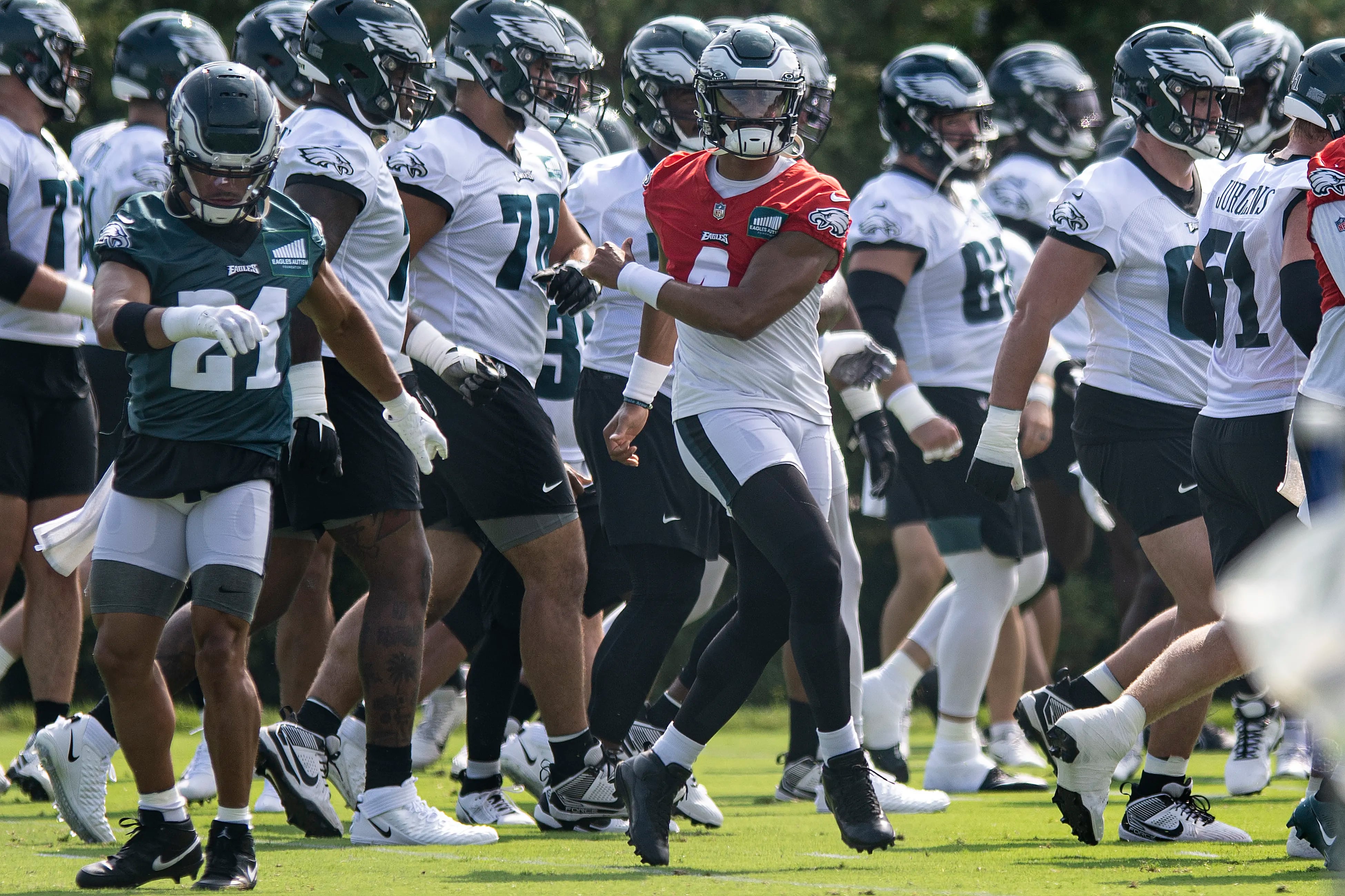 Photos of Philadelphia Eagles practice at NovaCare Complex